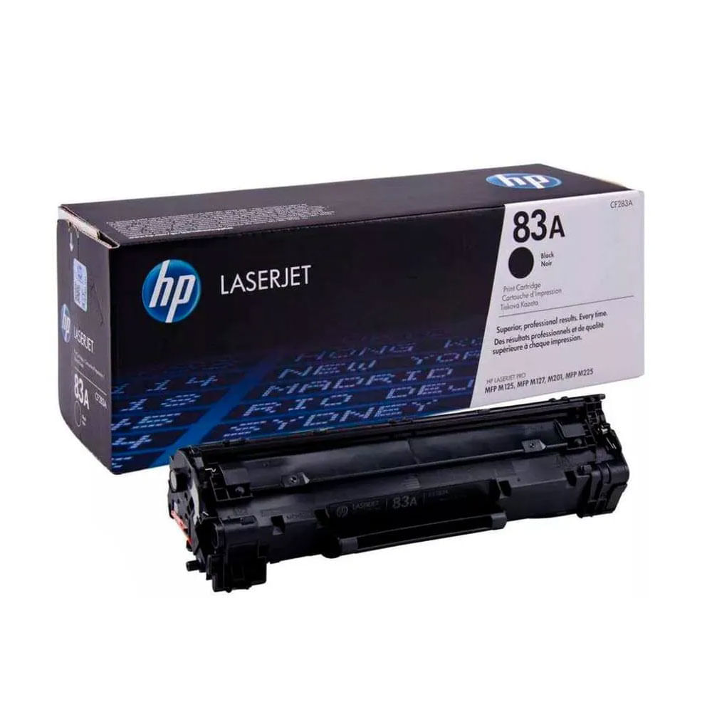 Tóner HP 83A, compatible con M127, M127fn, M201n, rendimiento 1,500 páginas, negro CF283A