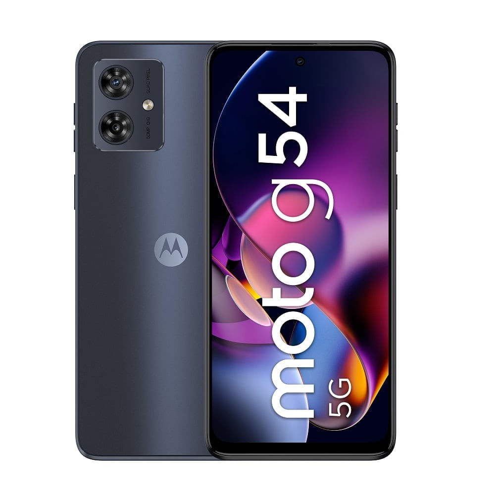 Celular Motorola Moto G54 5G 256GB, 8GB RAM, cámara principal 50MP+2MP, frontal 16MP, 6.5", negro