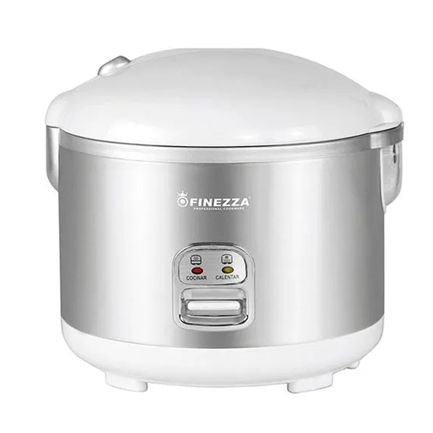 Olla arrocera Finezza FZ642R 800w, 1.8 litros, tapa de vidrio, revestimiento antiadherente, gris