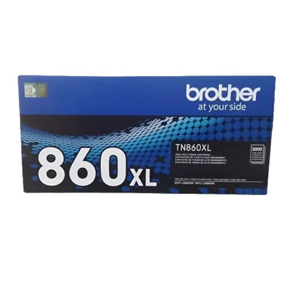 Tóner Brother TN-860xl, compatible con MFC-L2880DW, rendimiento 3,000 páginas, negro