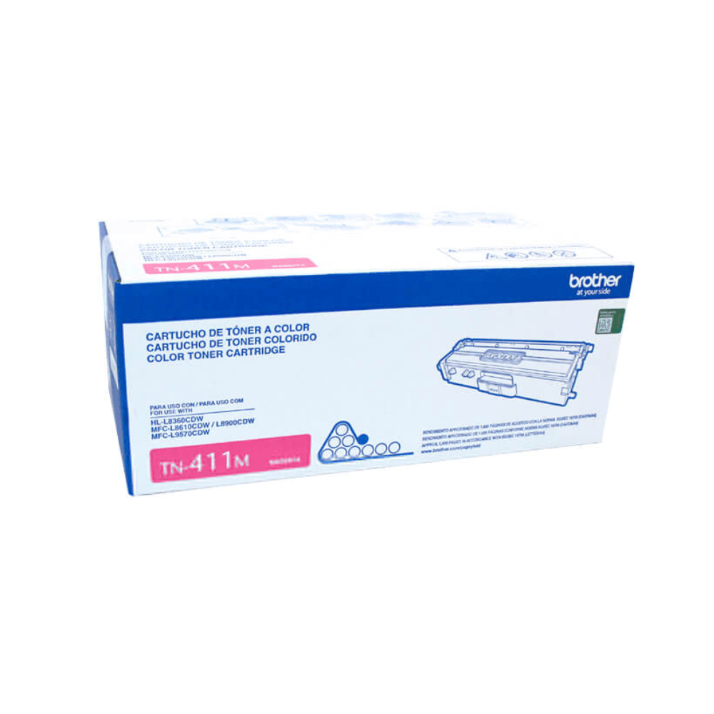 Imagen 2 del producto Tóner Brother TN-411M, compatible con HL-L8260CDW, rendimiento 1,800 páginas, magenta