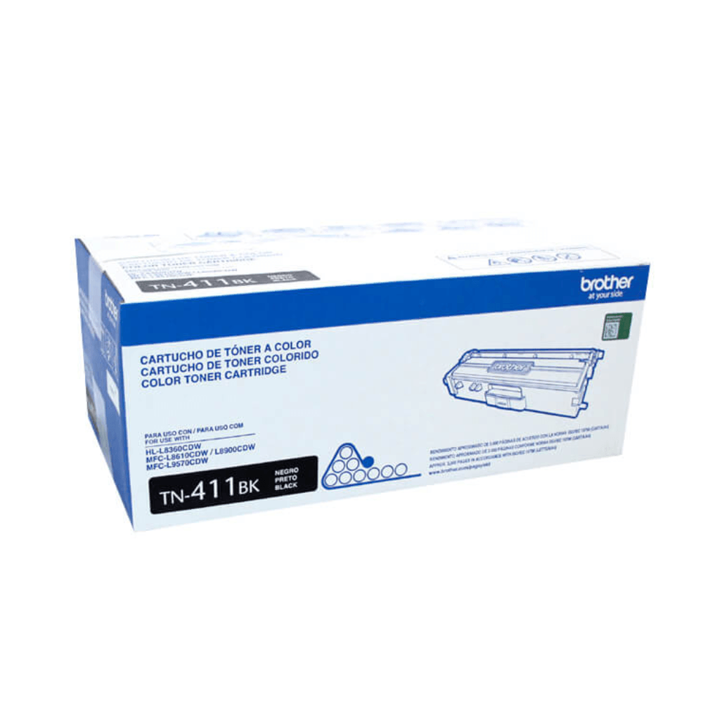 Imagen 2 del producto Tóner Brother TN-411BK, compatible con HL-L8260CDW, rendimiento de 3,000 páginas, negro