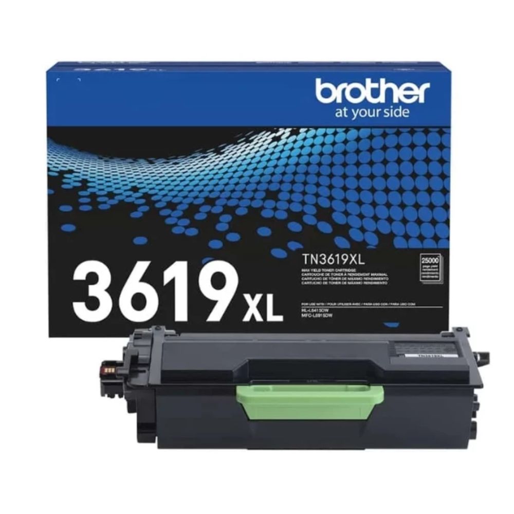 Tóner Brother TN-3619xl, compatible con L3280Cdw, rendimiento 25,000 páginas, negro