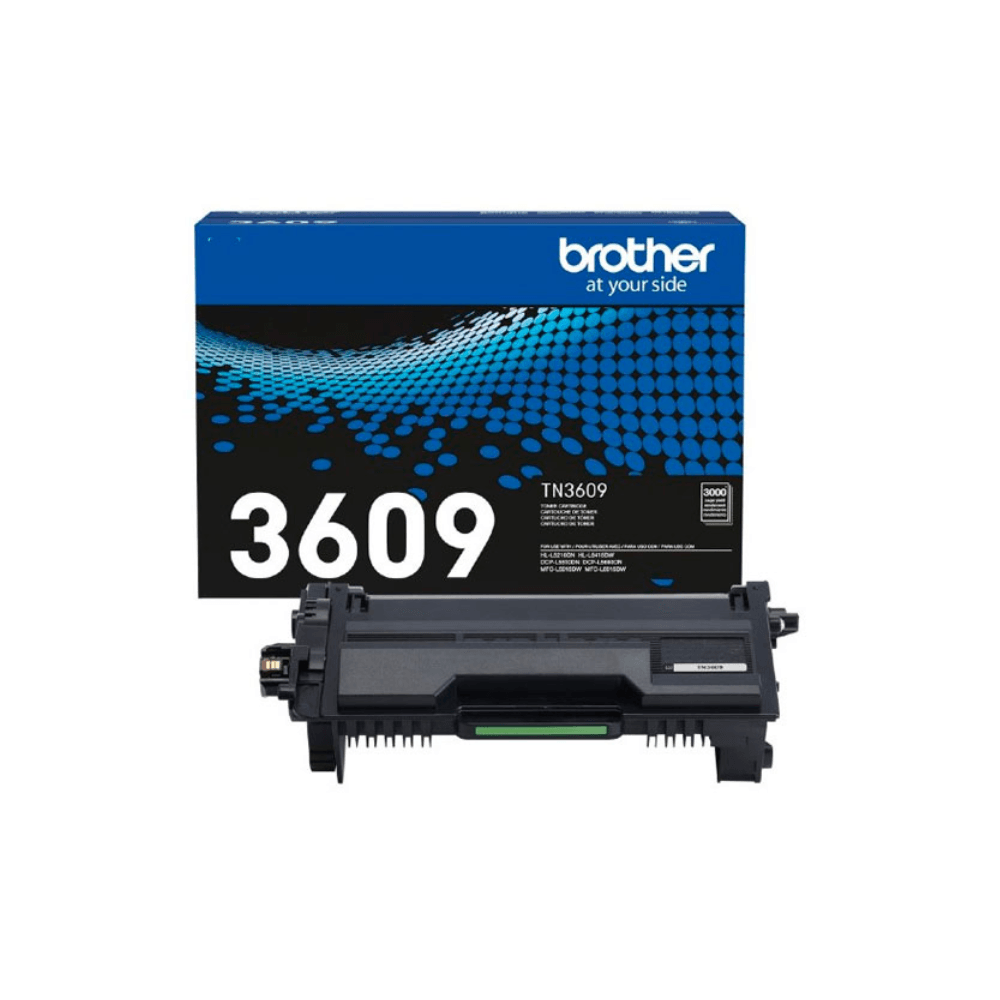 Tóner Brother TN-3609, compatible con Dcpl5510Dn, Dcpl5660Dn, rendimiento 3,000 páginas, negro