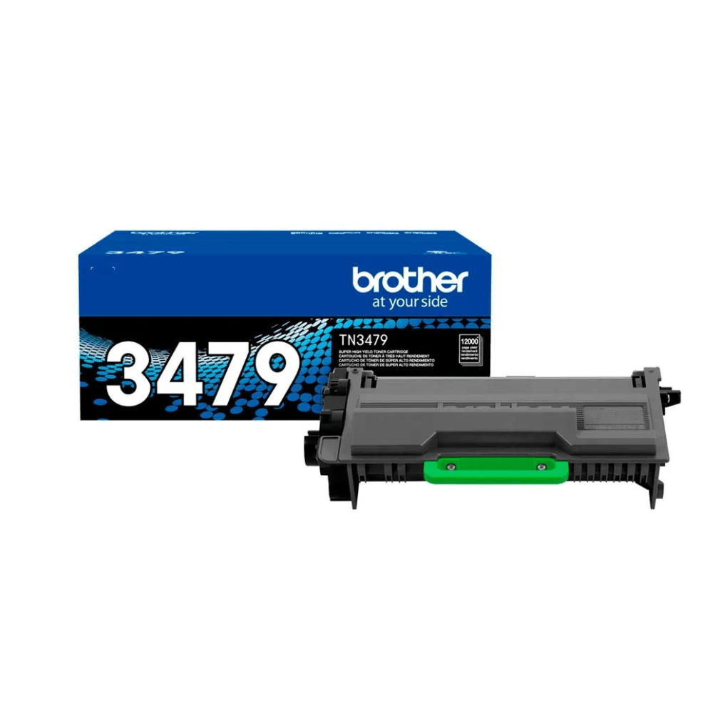Tóner Brother TN-3479, compatible con HL-L5100DN, DCPL5650DN, rendimiento 12,000 páginas, negro