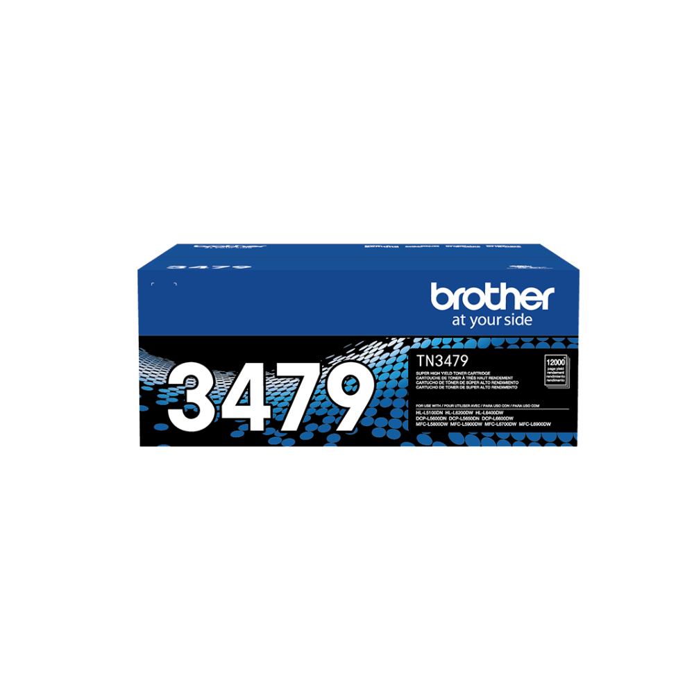 Imagen 2 del producto Tóner Brother TN-3479, compatible con HL-L5100DN, DCPL5650DN, rendimiento 12,000 páginas, negro