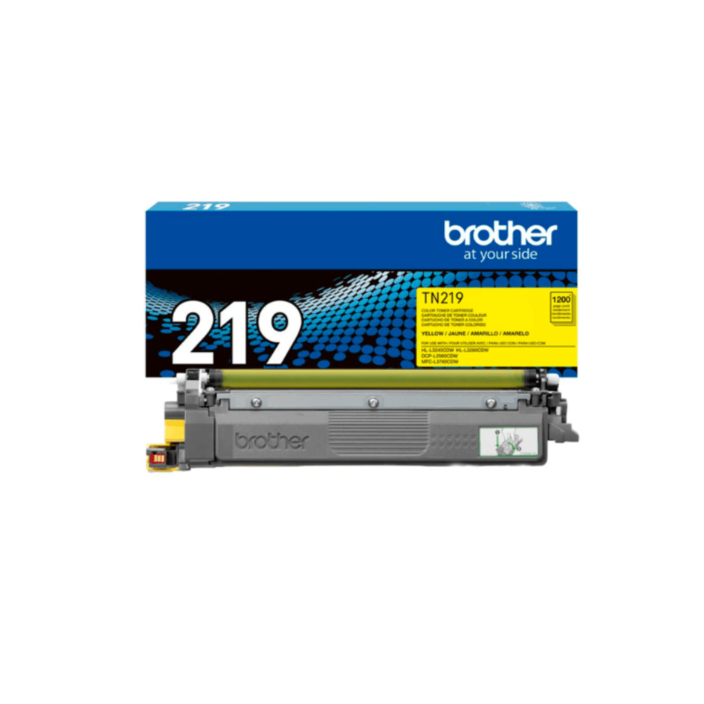 Tóner Brother TN-219Y, compatible L3280Cdw, Hl L3240Cdw, rendimiento 1,200 páginas, amarillo