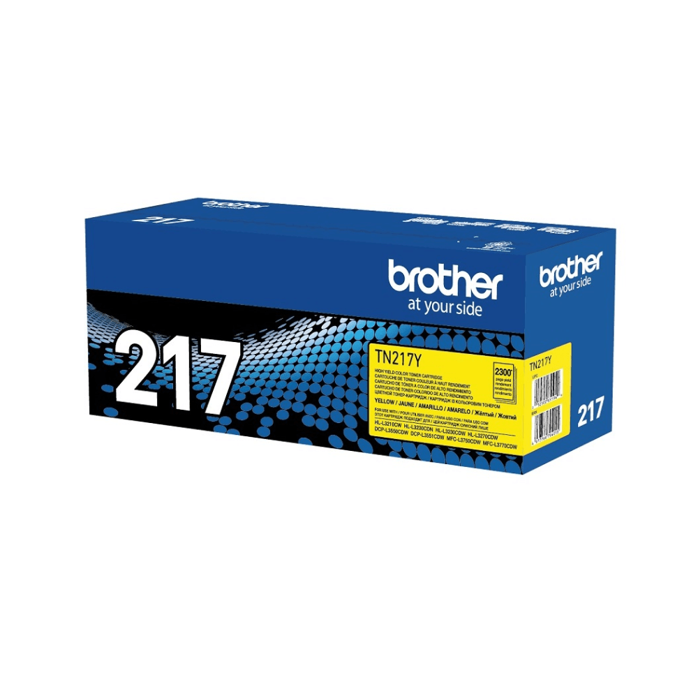 Imagen 2 del producto Tóner Brother TN-217Y, compatible con HL-L3210CW, DCP-L3550CDW, rendimiento 2,300 páginas, amarillo
