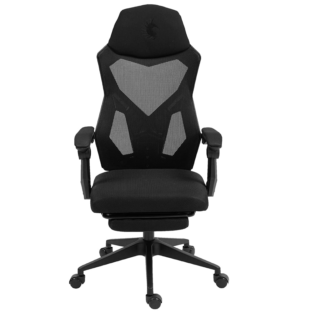 Imagen 2 del producto Silla Gamer Dreizt Mesh XL, reclinable, posapies, pistón clase 3, negro