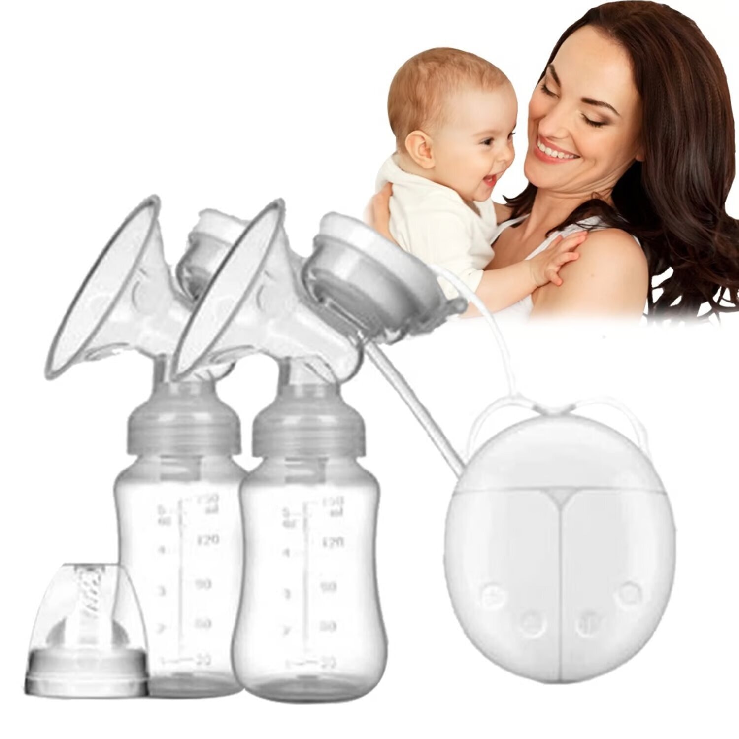 Imagen 2 del producto Extractor de leche materna doble CB, capacidad 150ml, blanco