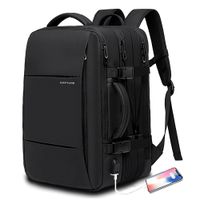 Mochila Capture 1908, expandible, para viaje, porta laptop, negro