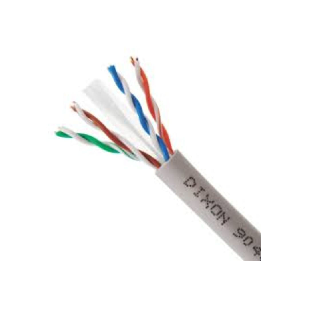 Imagen 2 del producto Cable UTP Cat.6 Dixon 9040/24 LSZH para interiores, cobre 24 AWG con chaqueta baja emisión de Humos, gris