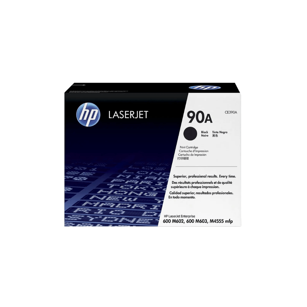 Imagen 2 del producto Tóner HP 90A, compatible con M601dn, M601n, rendimiento 10,000 páginas, negro CE390A