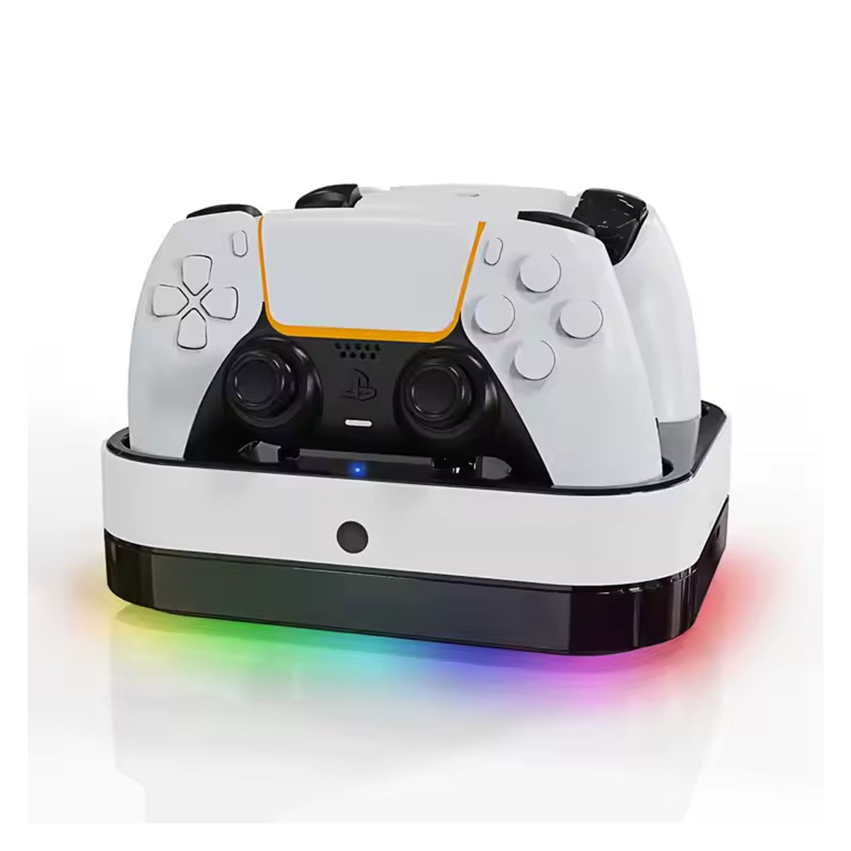 Base de carga doble con luz RGB para Mandos PS5 y DualSense Edge, YZC-503P
