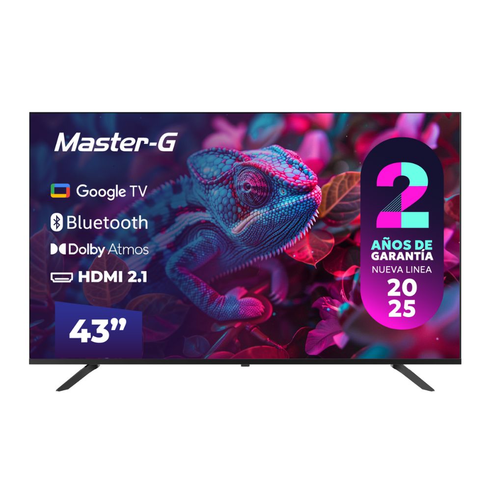 Smart TV LED Master-G 43", Full HD, Google TV, bluetooth, negro - MGG43FFK