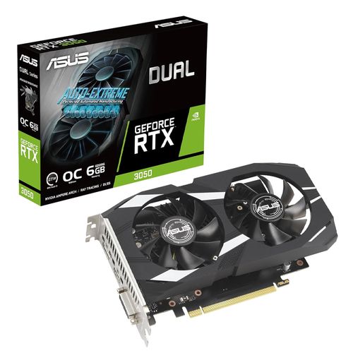 Tarjeta de video Asus Nvidia RTX 3050 6GB GDDR6 Dual OC