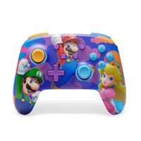 Mando inalámbrico PowerA Pro Super Mario para Nintendo Switch, recargable, bluetooth, turquesa