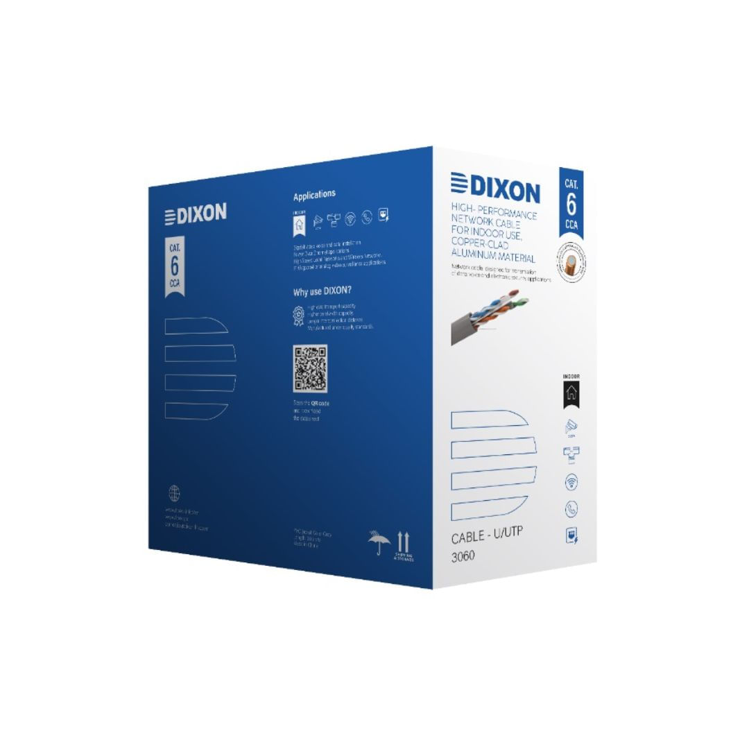 Imagen 1 del producto Cable UTP, Cat. 6, 3060 Dixon, interiores, 23 AWG, gris