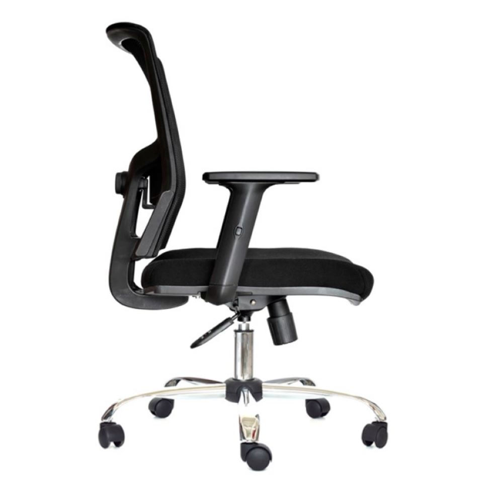 Imagen 2 del producto Silla de oficina Mobelart Ejecutiva Delphi I, base cromada, brazos regulables, negro