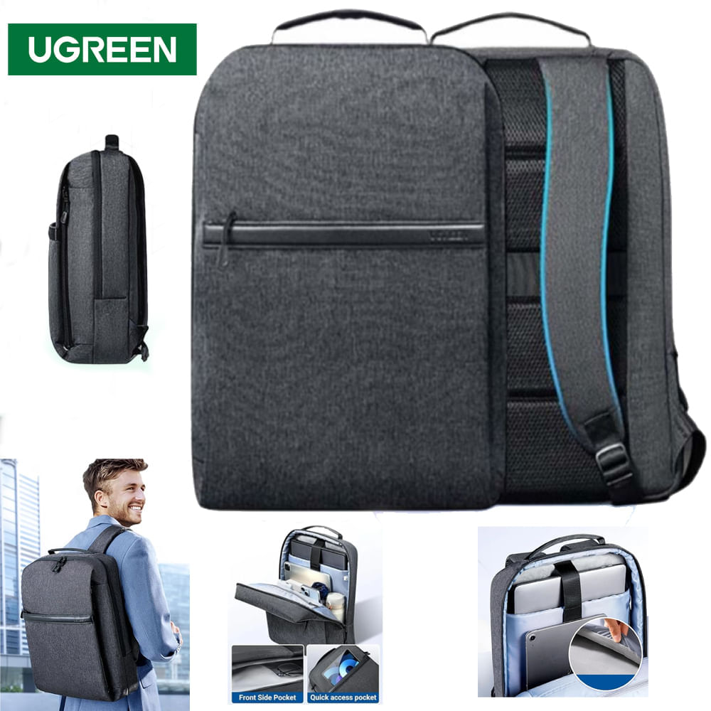 Imagen 2 del producto Mochila antigolpes Ugreen 90798 para laptop de hasta 15.6"", impermeable, multi bolsillo
