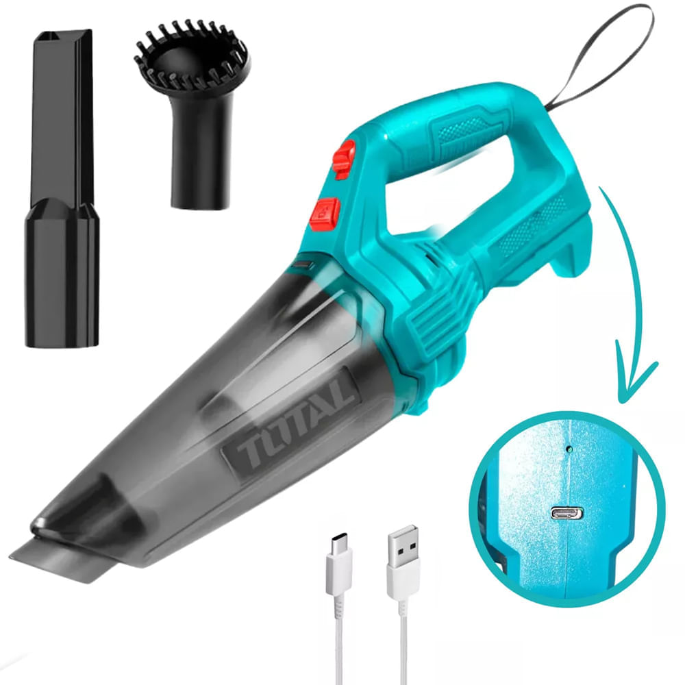 Imagen 2 del producto Aspiradora de mano Total TVLI2026 recargable, inalámbrica, 2000mAh, compacta, potente