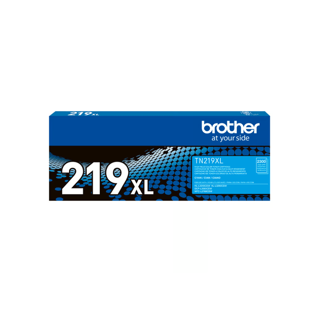 Imagen 2 del producto Tóner Brother TN-219XlC, compatible con L3560, L3760,L3280, rendimiento 2,300 páginas, cyan