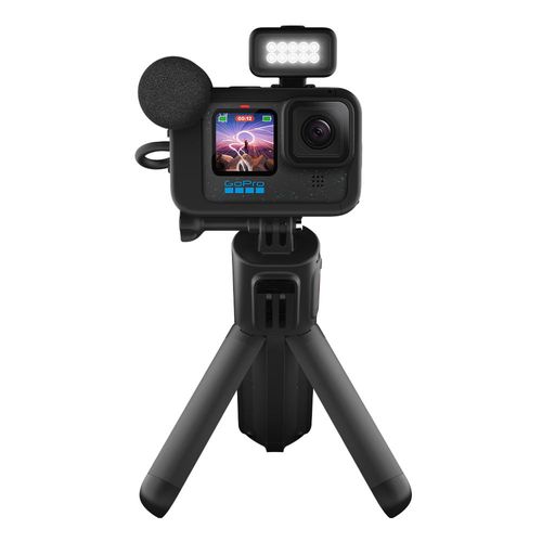 Cámara de acción GoPro Hero 12 Black Creator Edition grabación en 5.3K, fotos de 27MP, 1720 mAh batería enduro, 120min de batería, HyperSmooth 6.0