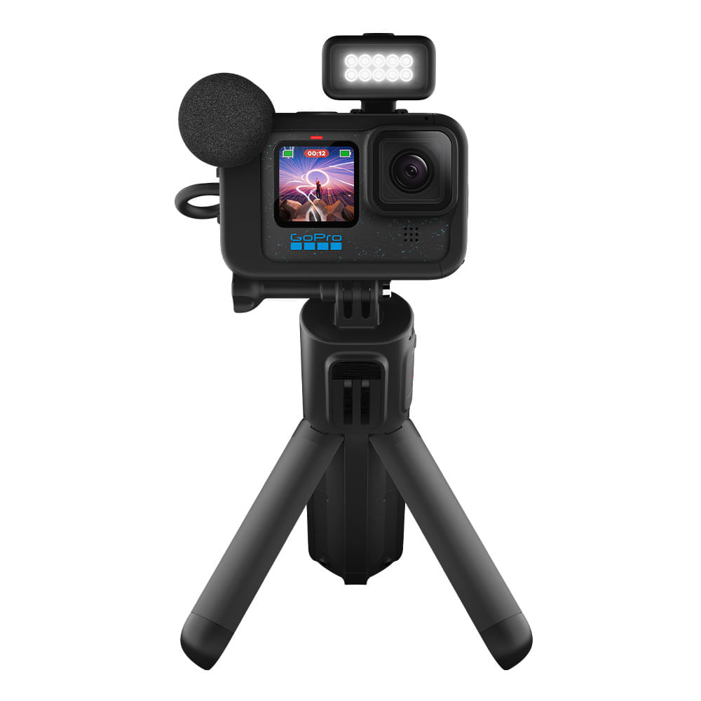 Cámara de acción GoPro Hero 12 Black Creator Edition grabación en 5.3K, fotos de 27MP, 1720 mAh batería enduro, 120min de batería, HyperSmooth 6.0