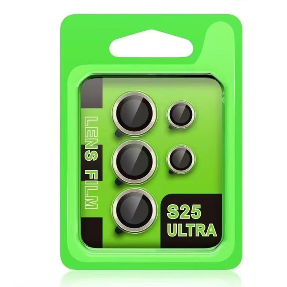 Imagen 2 del producto Protector de cámara para Samsung Galaxy S25 Ultra, borde negro, vidrio