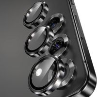 Protector de cámara para Samsung Galaxy S25 Plus, borde negro, vidrio