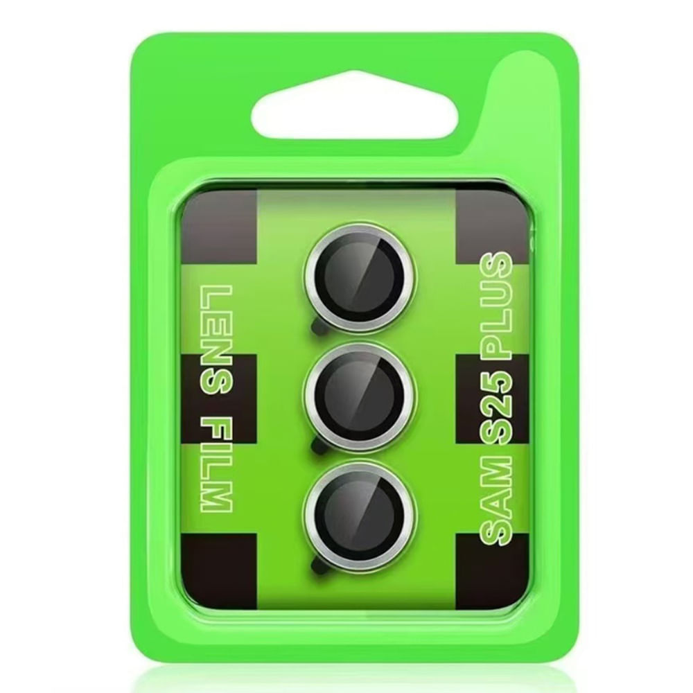 Imagen 2 del producto Protector de cámara para Samsung Galaxy S25 Plus, borde negro, vidrio