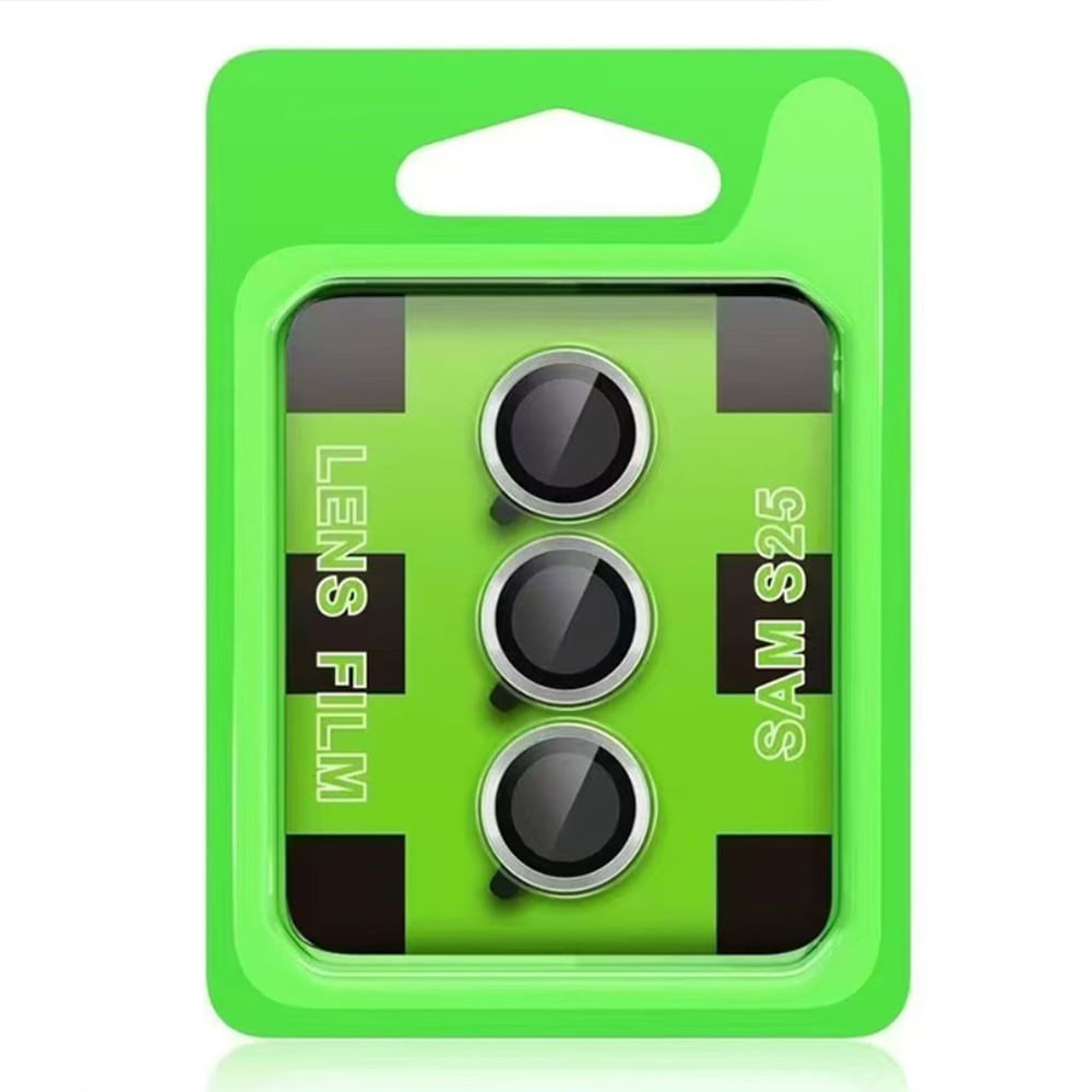 Imagen 2 del producto Protector de cámara para Samsung Galaxy S25, borde negro, vidrio