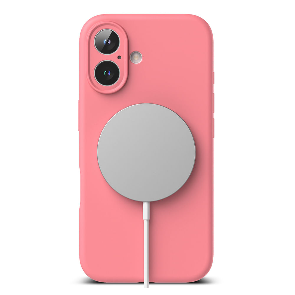 Imagen 2 del producto Case para iPhone 16 Silicon Magnetic, con MagSafe para carga inalámbrica, para accesorios magnéticos, Rosado