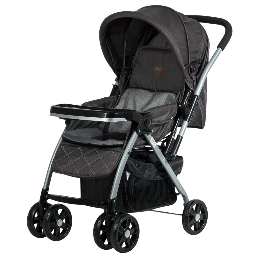 Coche cuna de lujo Vincent edición limitada, reposapiés, negro