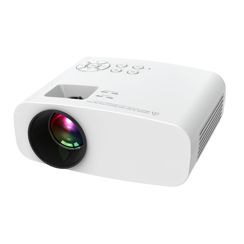 Proyector portátil Westminster HN-P112, 2800 lúmenes, conectividad HDMI y USB, diseño moderno y fácil de usar, blanco