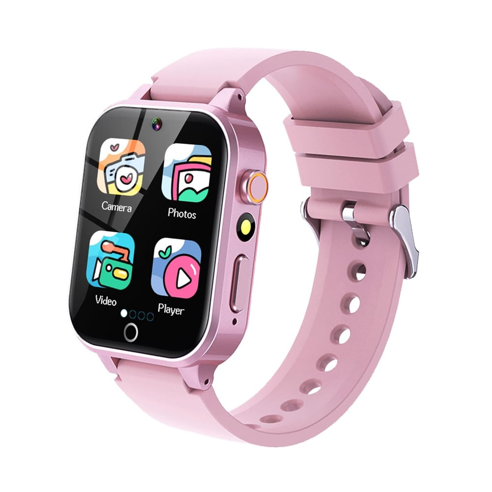 Smartwatch Vakzovy Kids 1.54", niñas de 6 a 12 años, hasta 7 horas, rosado