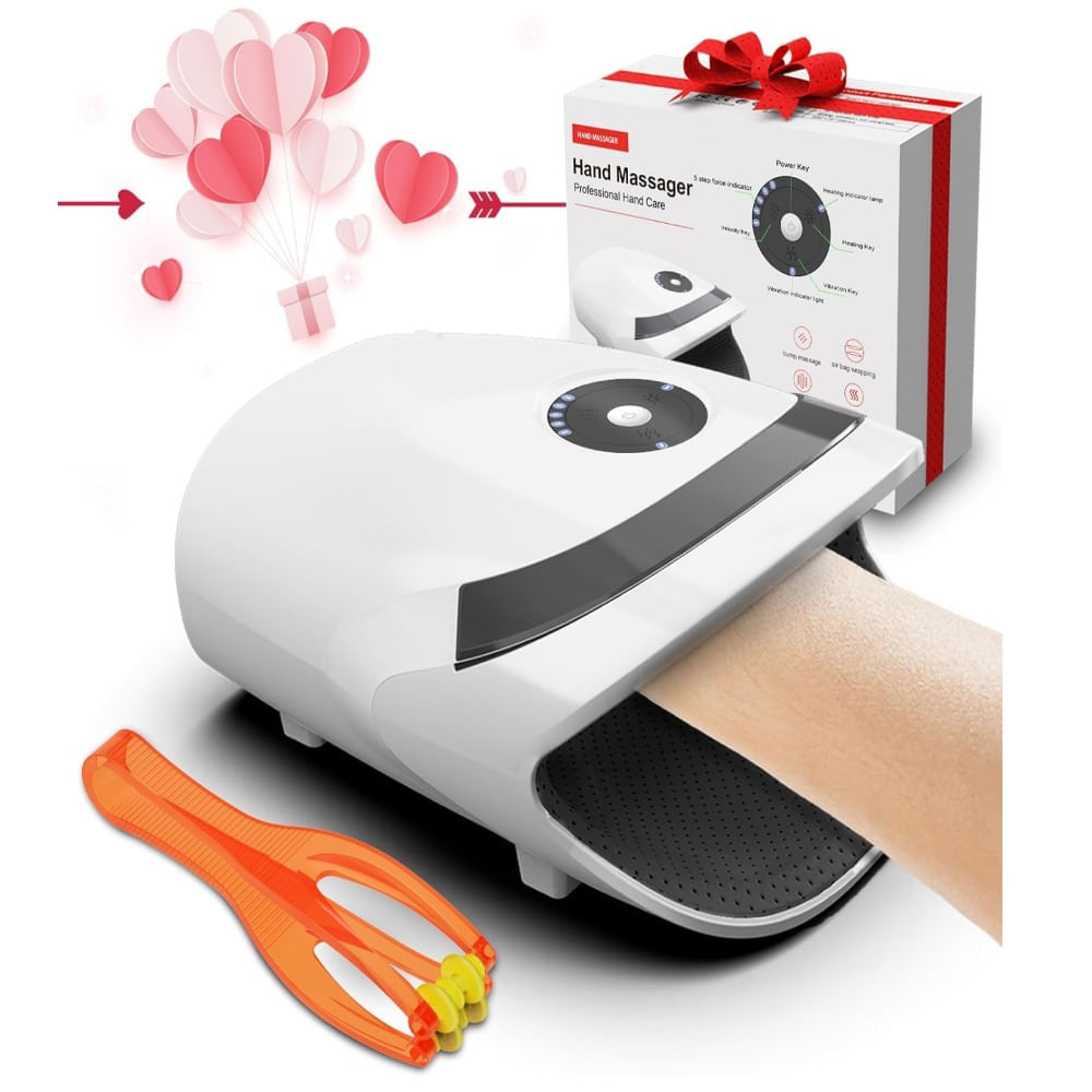 Imagen 2 del producto Masajeador de manos Xllent, calefacción para artritis, recargable, portátil, blanco