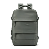 Mochila viajera de cabina, compartimento para calzado, puerto USB, diseño antirrobo