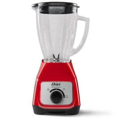 Licuadora Oster BLSTKAGRRD 550W, 2 velocidades, vaso de vidrio 1.5 litros, tritura hielo, rojo