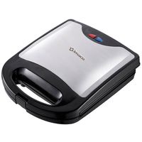 Sandwichera Imaco ISTI004S Línea Gourmet 1000W, capacidad 4 panes, negro