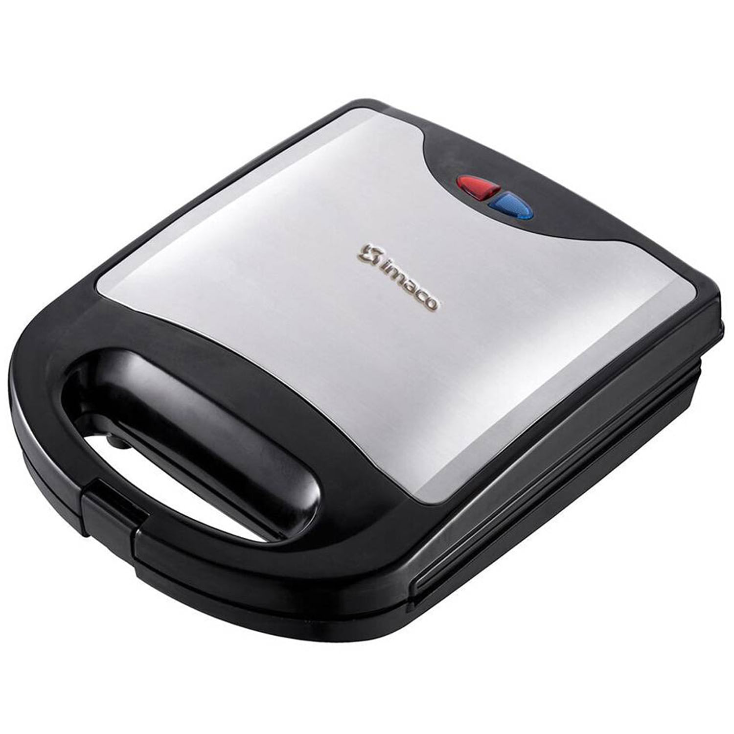 Sandwichera Imaco ISTI004S Línea Gourmet 1000W, capacidad 4 panes, negro