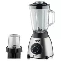 Licuadora Raf 1000W, triturador de hielo y molinillo picatodo, negro