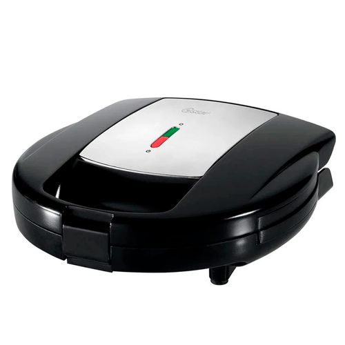 Sandwichera waflera Oster CKSTSM3892 700 W, capacidad 2 panes, placa intercambiable, negro