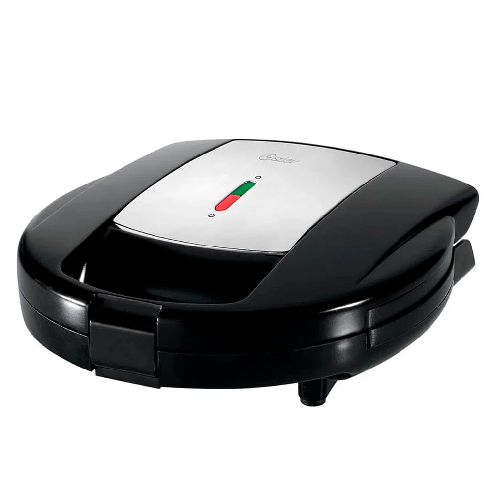 Sandwichera waflera Oster CKSTSM3892 700 W, capacidad 2 panes, placa intercambiable, negro