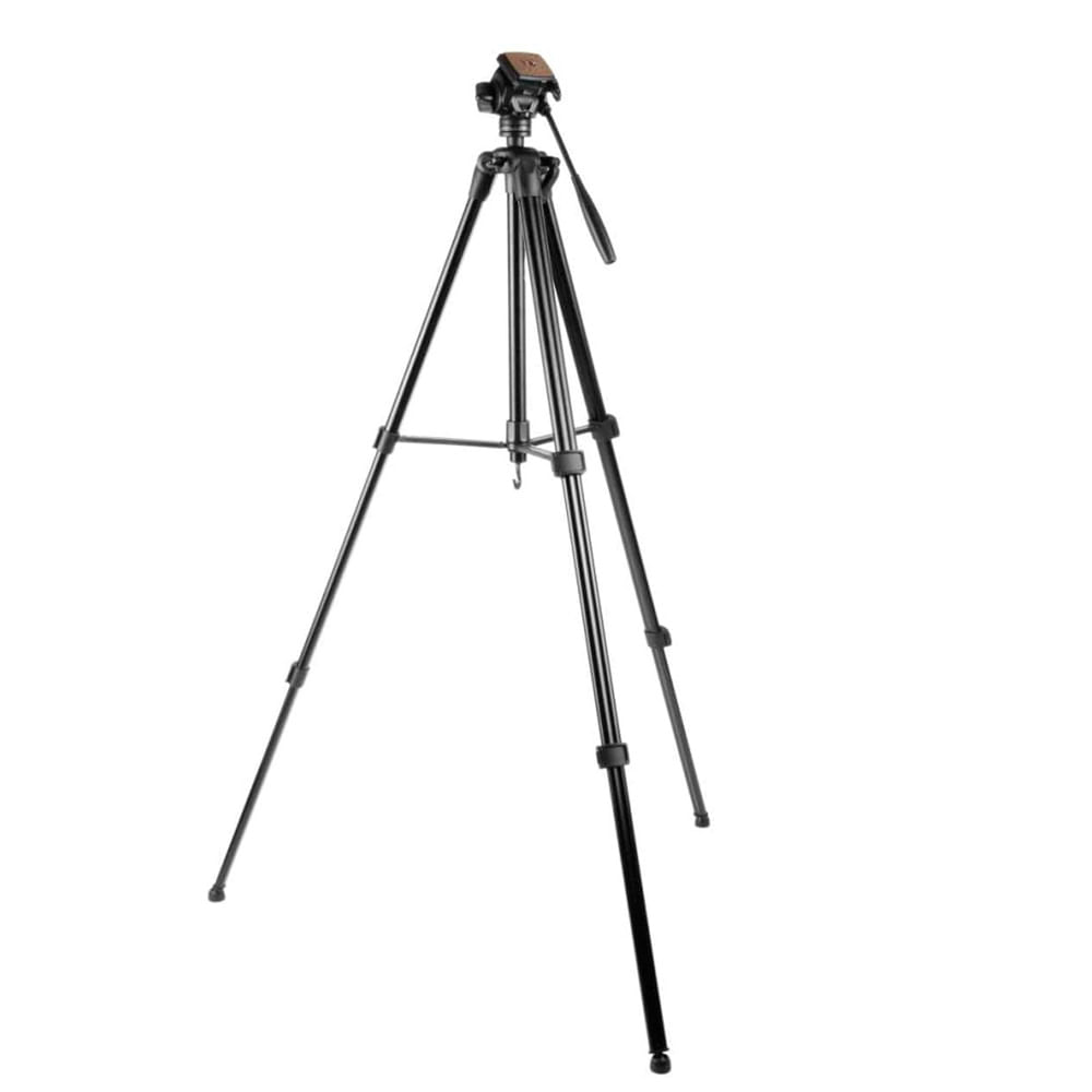 Imagen 2 del producto Trípode Weifeng WT-3970 profesional, altura 1.75m, soporta 4.5kg, cabezal 3D, nivel 360°, aluminio, negro