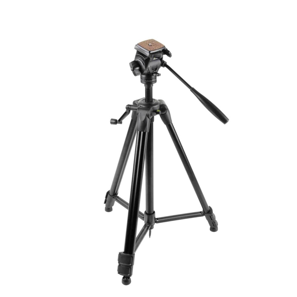 Imagen 1 del producto Trípode Weifeng WT-3970 profesional, altura 1.75m, soporta 4.5kg, cabezal 3D, nivel 360°, aluminio, negro