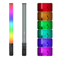 Barra LED W150 RGB, 114 luces, 20 efectos, batería recargable, 7.5W, portátil para fotografía y video, negro