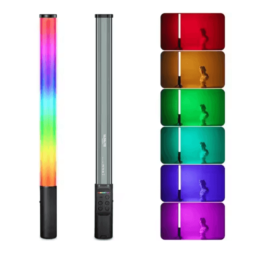 Barra LED W150 RGB, 114 luces, 20 efectos, batería recargable, 7.5W, portátil para fotografía y video, negro