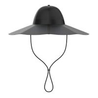Sombrero solar Ecoflow 6V, talla M-L, resistente al agua y polvo IP65, protección UPF 50+ UV, carga solar, USB-A/C, ala ancha, negro
