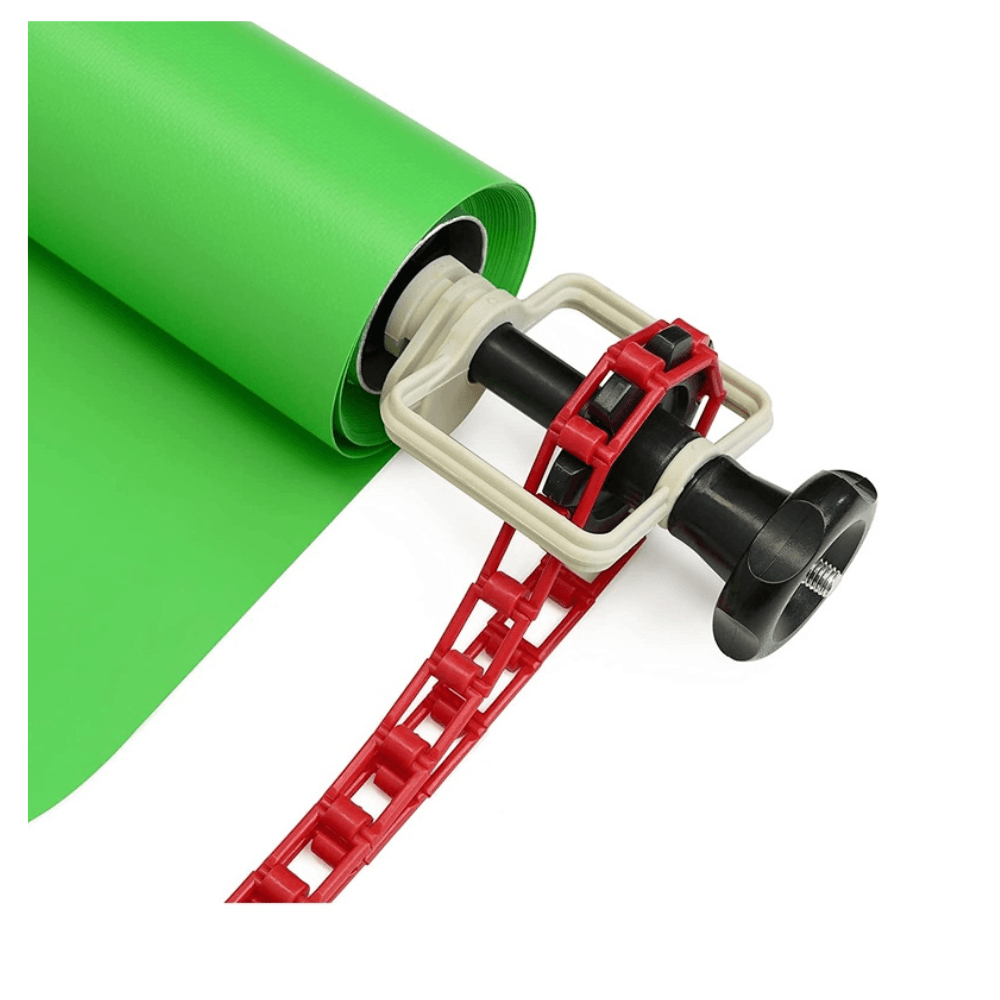 Imagen 2 del producto Portafondos empotrable para 3 fondos fotográficos, montaje en techo o pared, con cadenas y pesas, negro